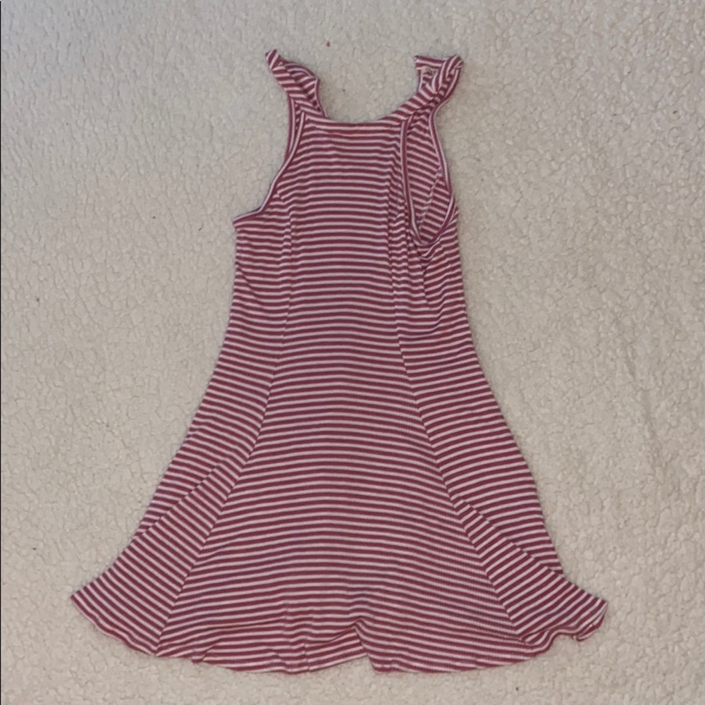 Pink and white striped dress